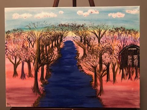 River Rise on canvas